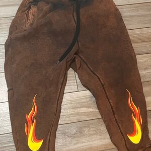 🔥 Nike Flame Swoosh Washed Joggers | Brown